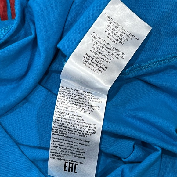 Authentic MOSCHINO Teen Kid Unisex Blue Stretch Soft Graphic Tee T-shirt - Picture 5 of 7